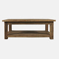 50" Rustic Solid Wood Coffee Table with Storage Shelf V8071