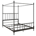 Black Full Metal Canopy Bed Q309