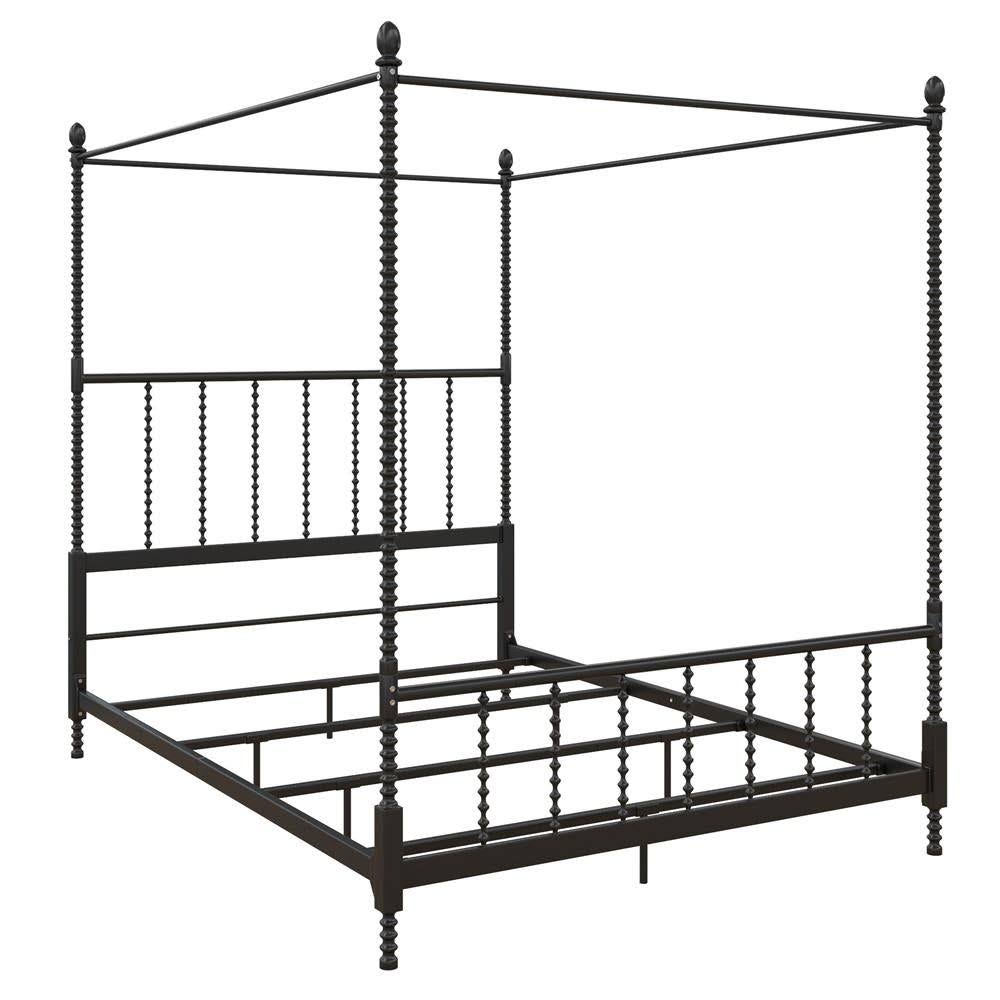 Black Full Metal Canopy Bed Q309