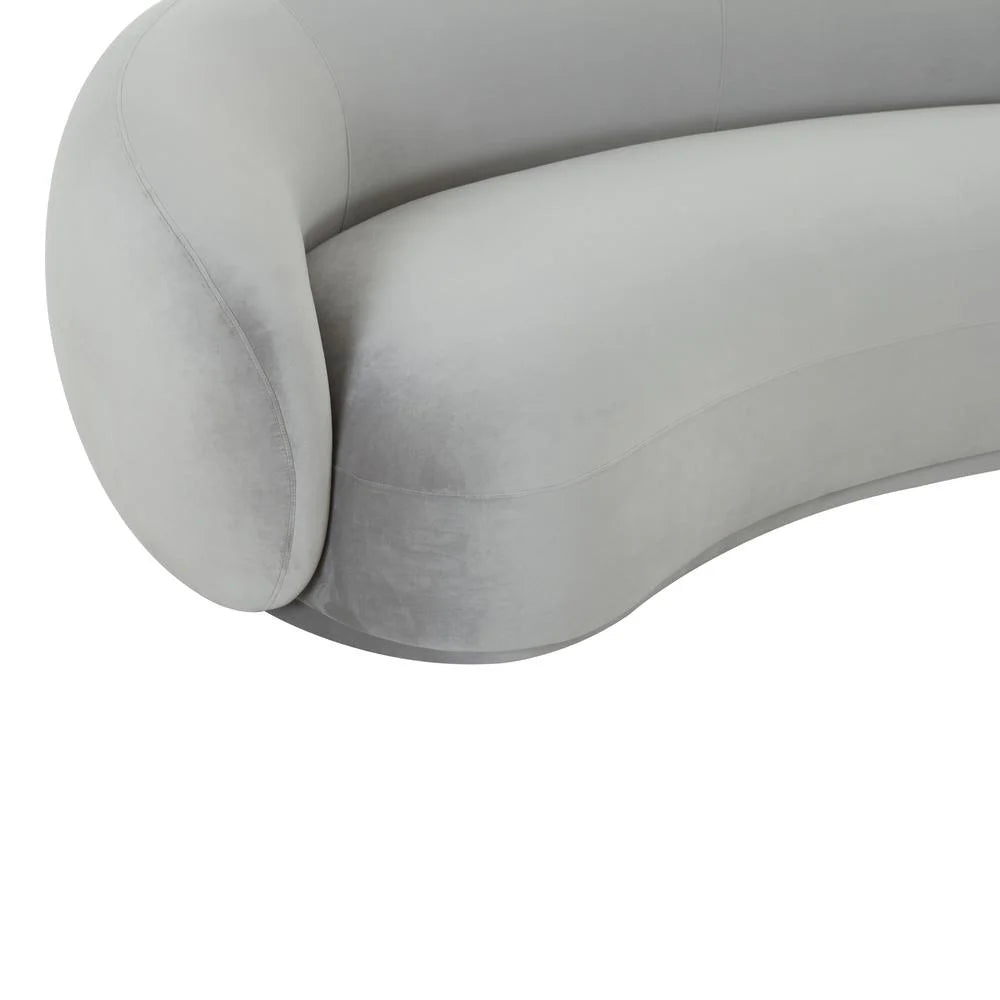 Light Grey Velvet Sofa H3979
