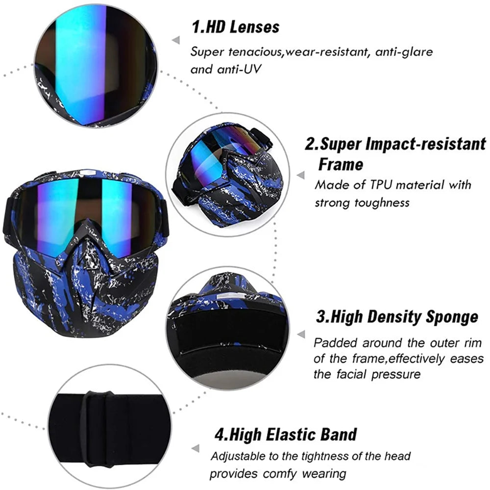 Winter Snow Sport Goggles Ski Snowboard Snowmobile Face Cover Eyewear I75519
