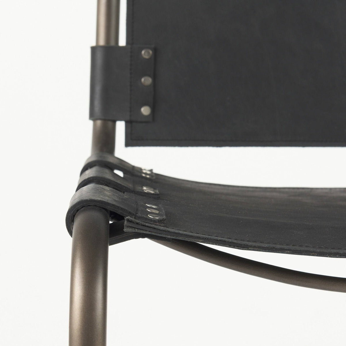 Black Leather Counter Stool Z477