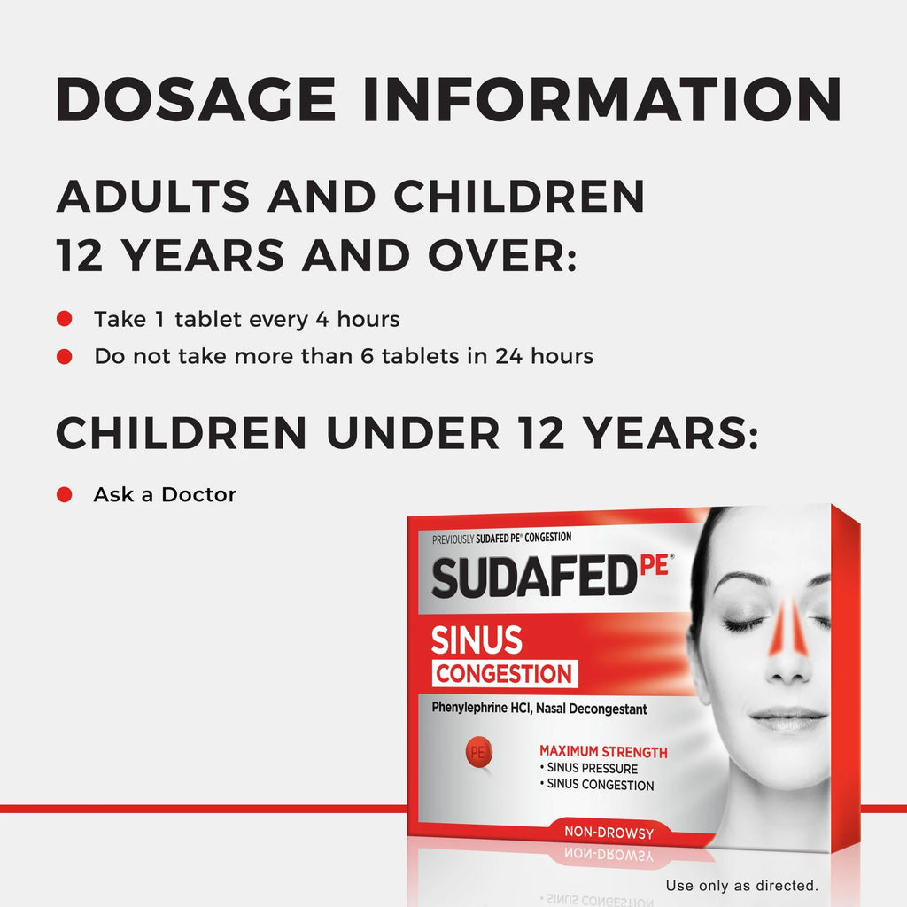 Non-Drowsy Sinus Decongestant, 18 Ct B91345
