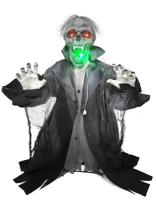 Animatronic Zombie Groundbreaker Outdoor Decoration with Light and Sound I9668