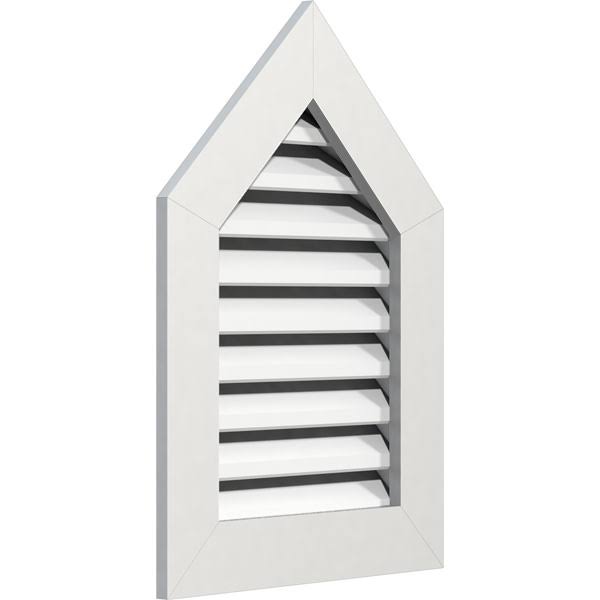12 inch x 22 inch Peaked Top PVC Gable Vent Z734759