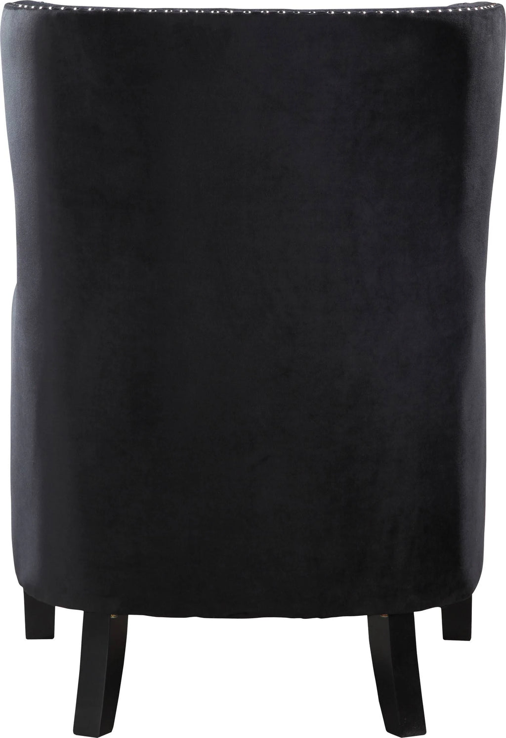 Black Velvet Arm Chair C63911