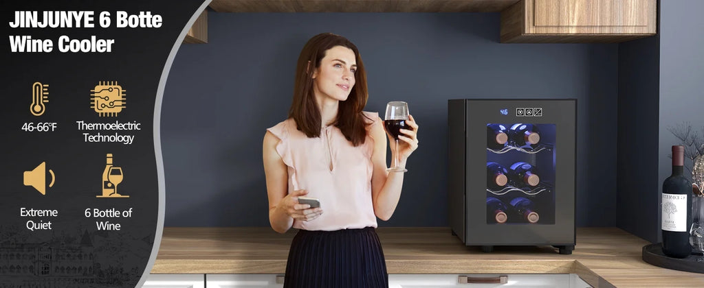 6 Bottle Wine Cooler with Digital Temperature Control N2315