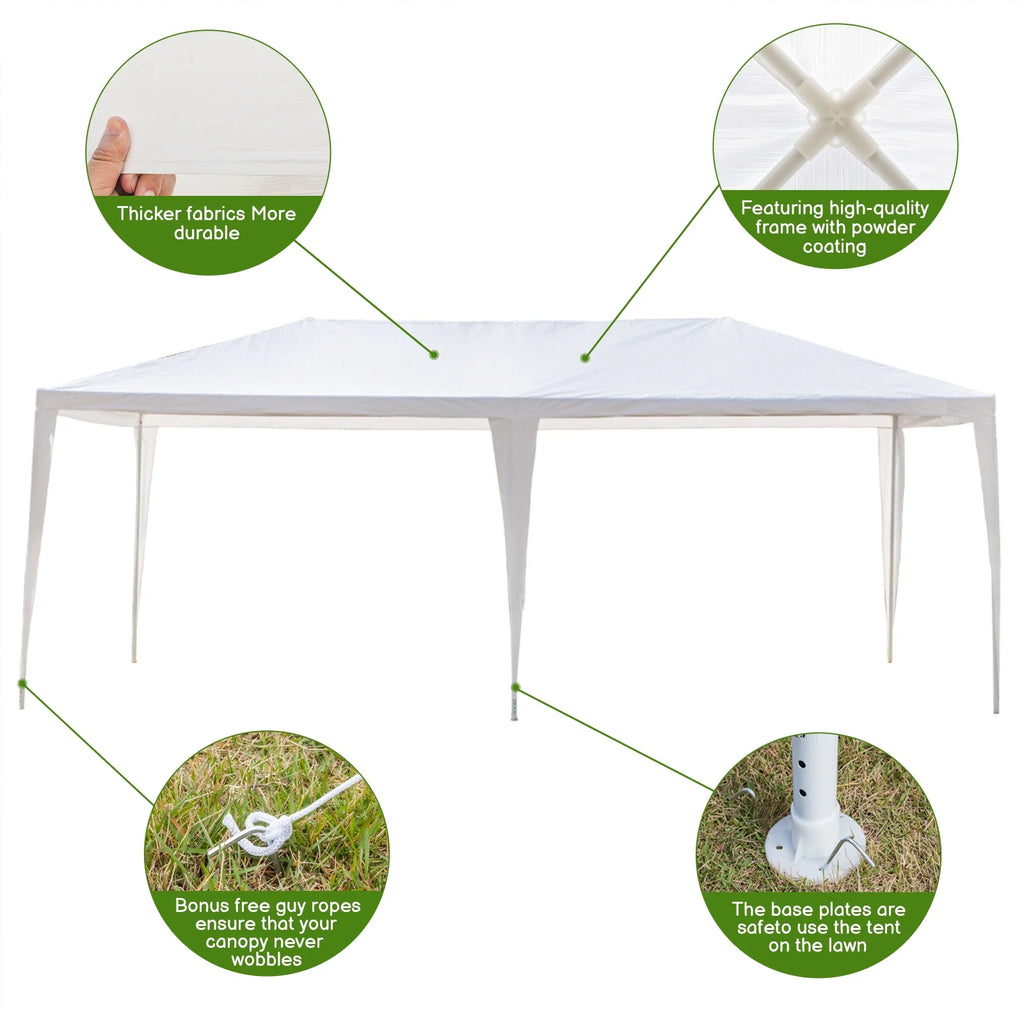 Party Wedding Tent Outdoor Camping Gazebo Canopy with 6 Sidewalls (10' X 20') P95500