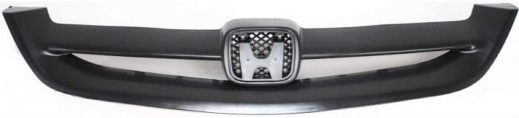Black Grille Assembly for Honda Civic Coupe Plastic Pack of 2 Y182286
