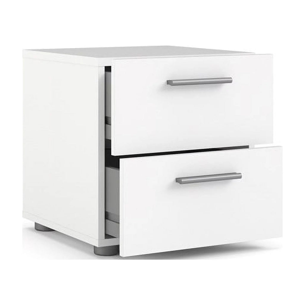 3 Piece Bedroom Set with Dresser and 2 Nightstands in White M8219