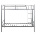Twin Over Twin Metal Bunk Bed, Convertible Into 2 Individual Twin Bed Frame F764