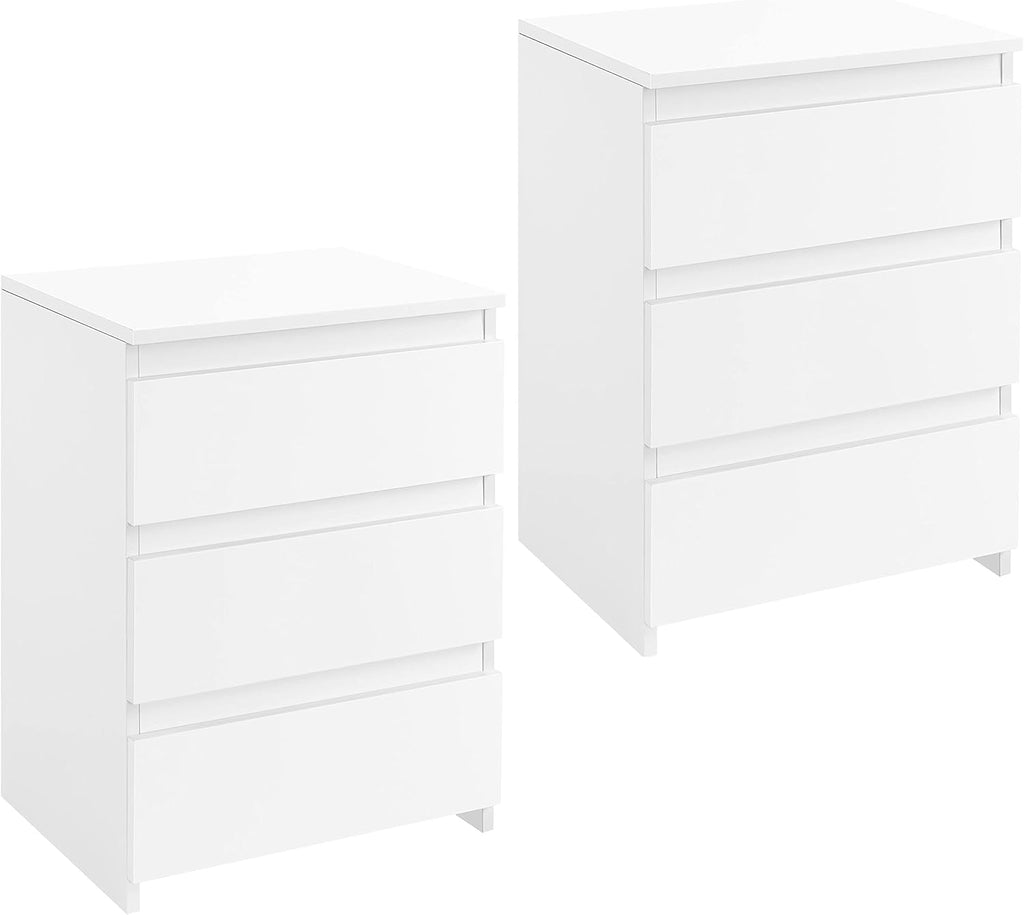 Black 3 Drawer Set of 2 End Tables R1364