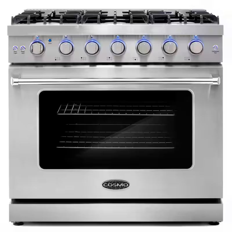 36 in. 6.0 cu. ft. Gas Range with Convection Oven in Stainless Steel W398121