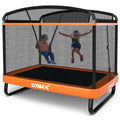 6FT Kids Trampoline with Swing Safety Enclosure Orange Q545