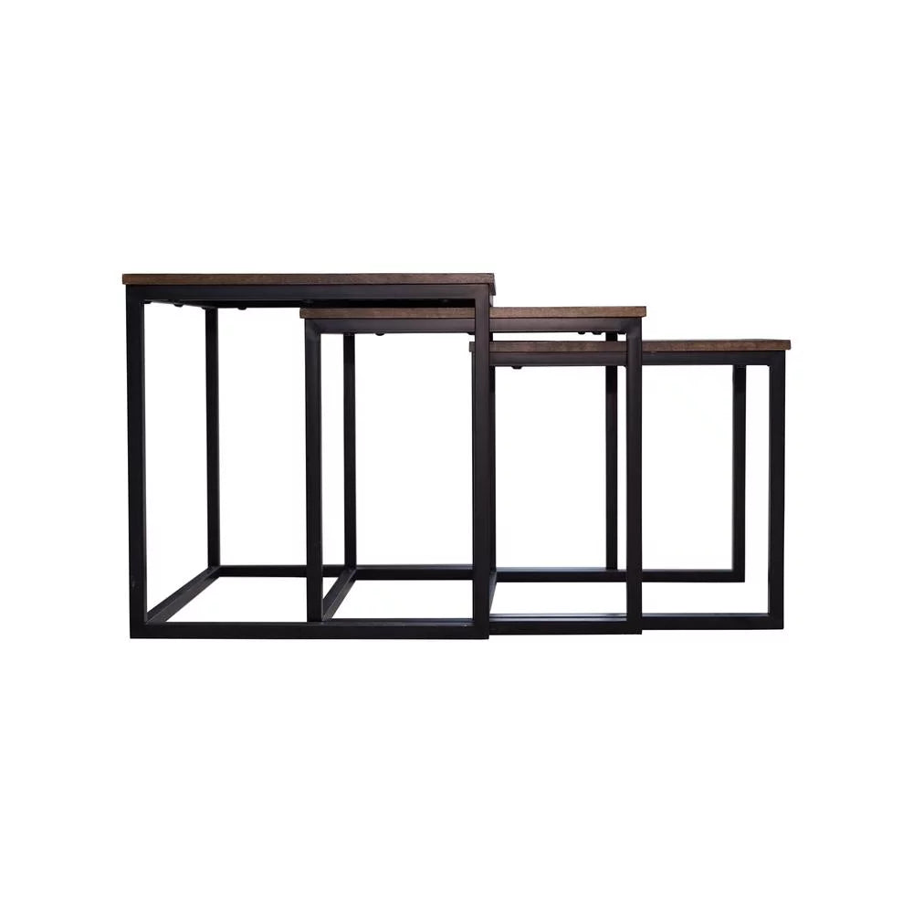 Acacia Wood Square Nesting End Tables E41634