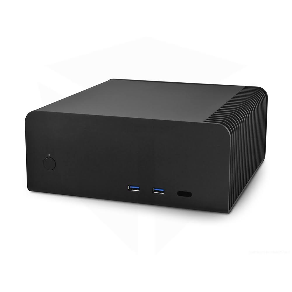 Black Fanless Aluminium ITX Chassis H7534