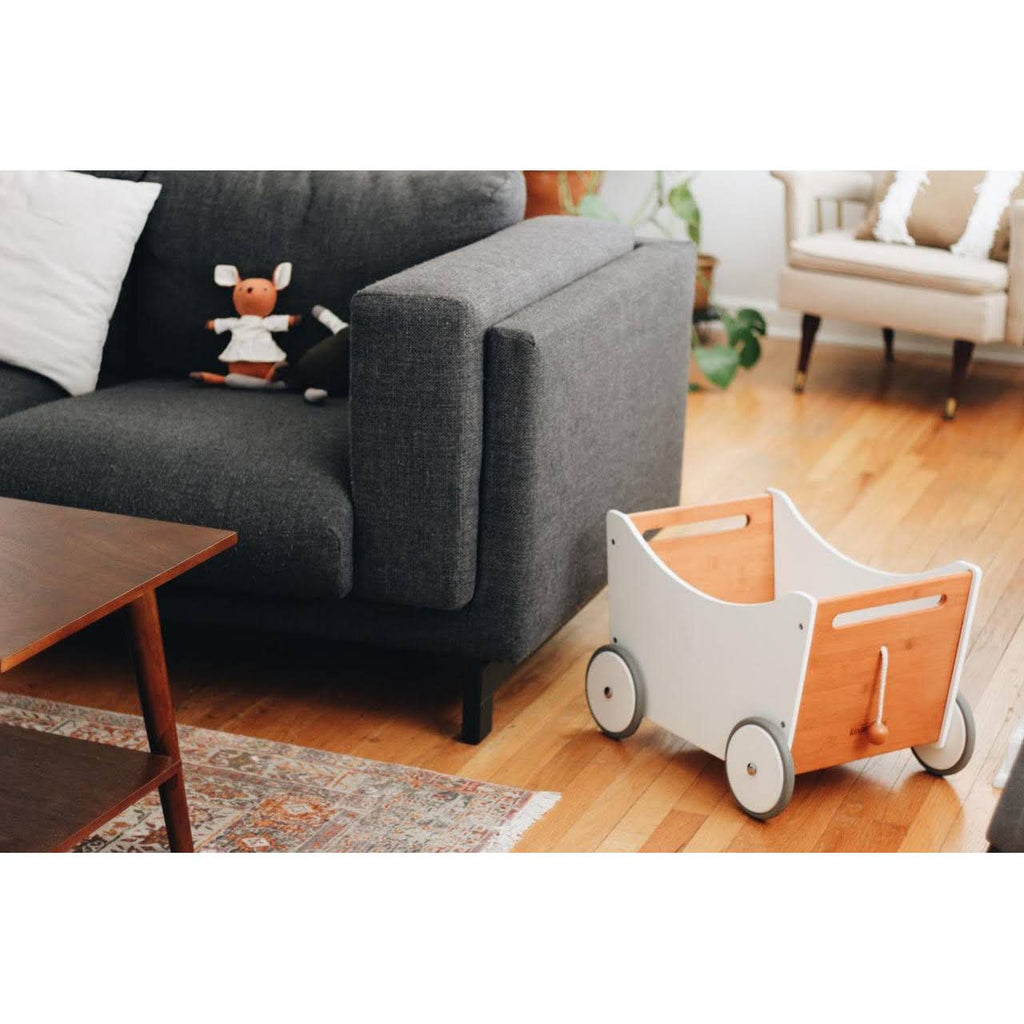 White Wooden Toy Storage Box Walker B819724