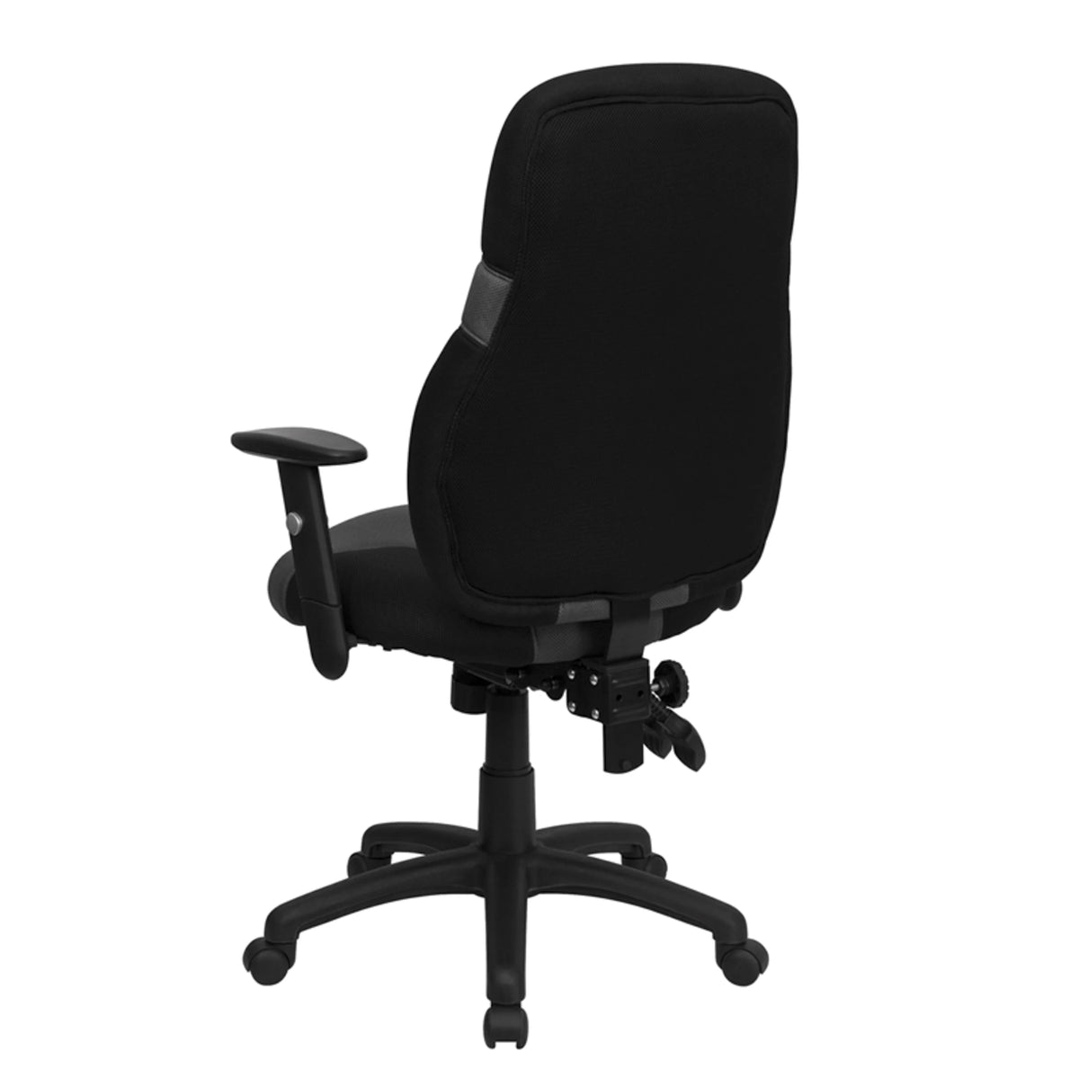 Black and Gray Mesh Swivel Task Office Chair with Adjustable Arms O3334