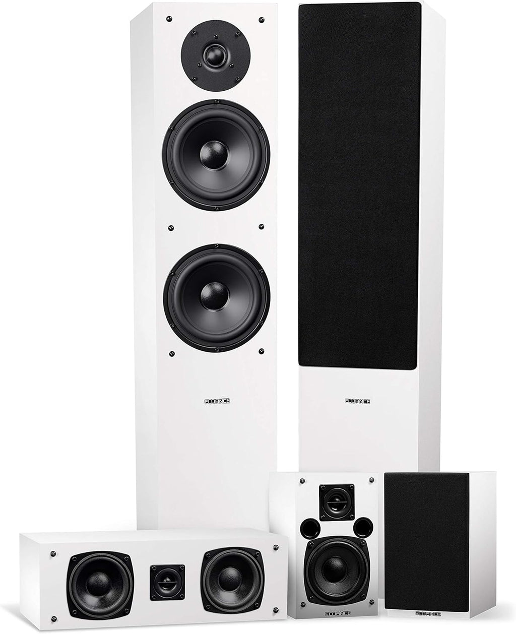 5.0 Channel Surround Sound Speaker System Natural Walnut C4145