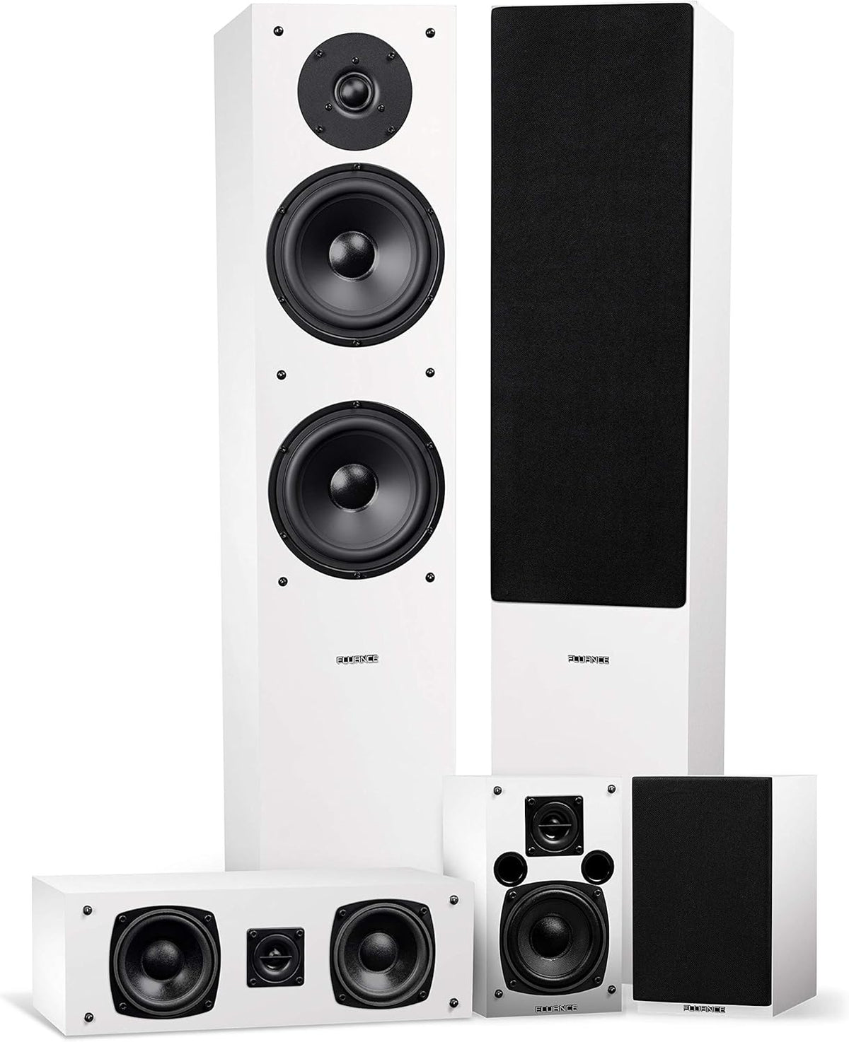 5.0 Channel Surround Sound Speaker System Natural Walnut C4145