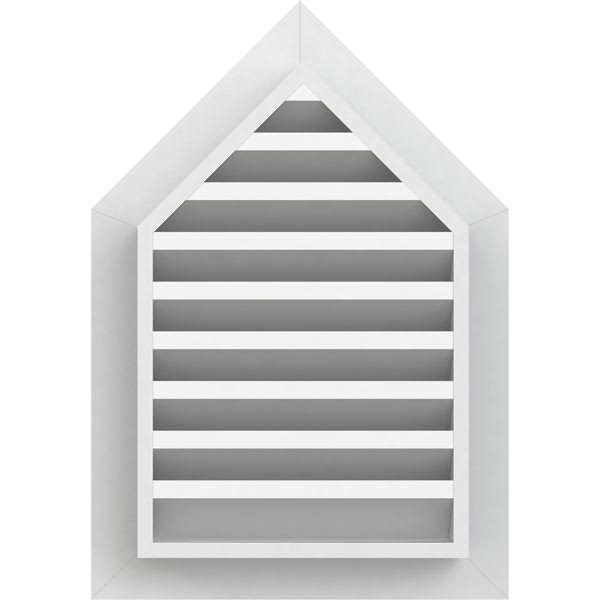 12 inch x 22 inch Peaked Top PVC Gable Vent Z734759