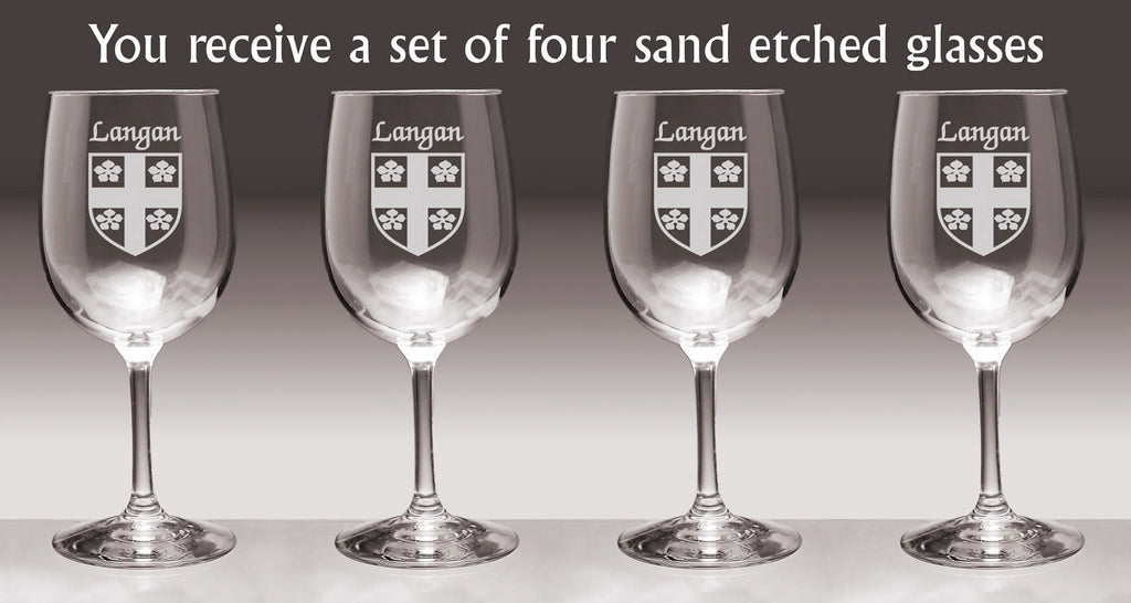 Irish Coat of Arms Wine Glasses Set of 4 M50895