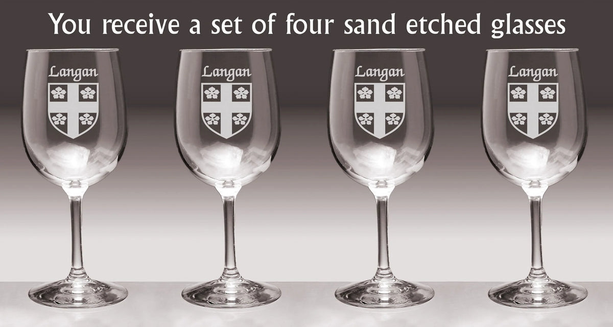 Irish Coat of Arms Wine Glasses Set of 4 M50895