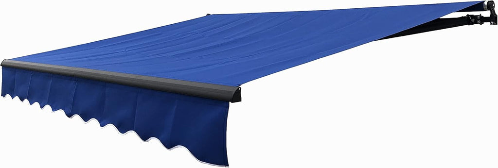 Motorized Retractable Patio Awning 12 x 10 Feet Blue E35843
