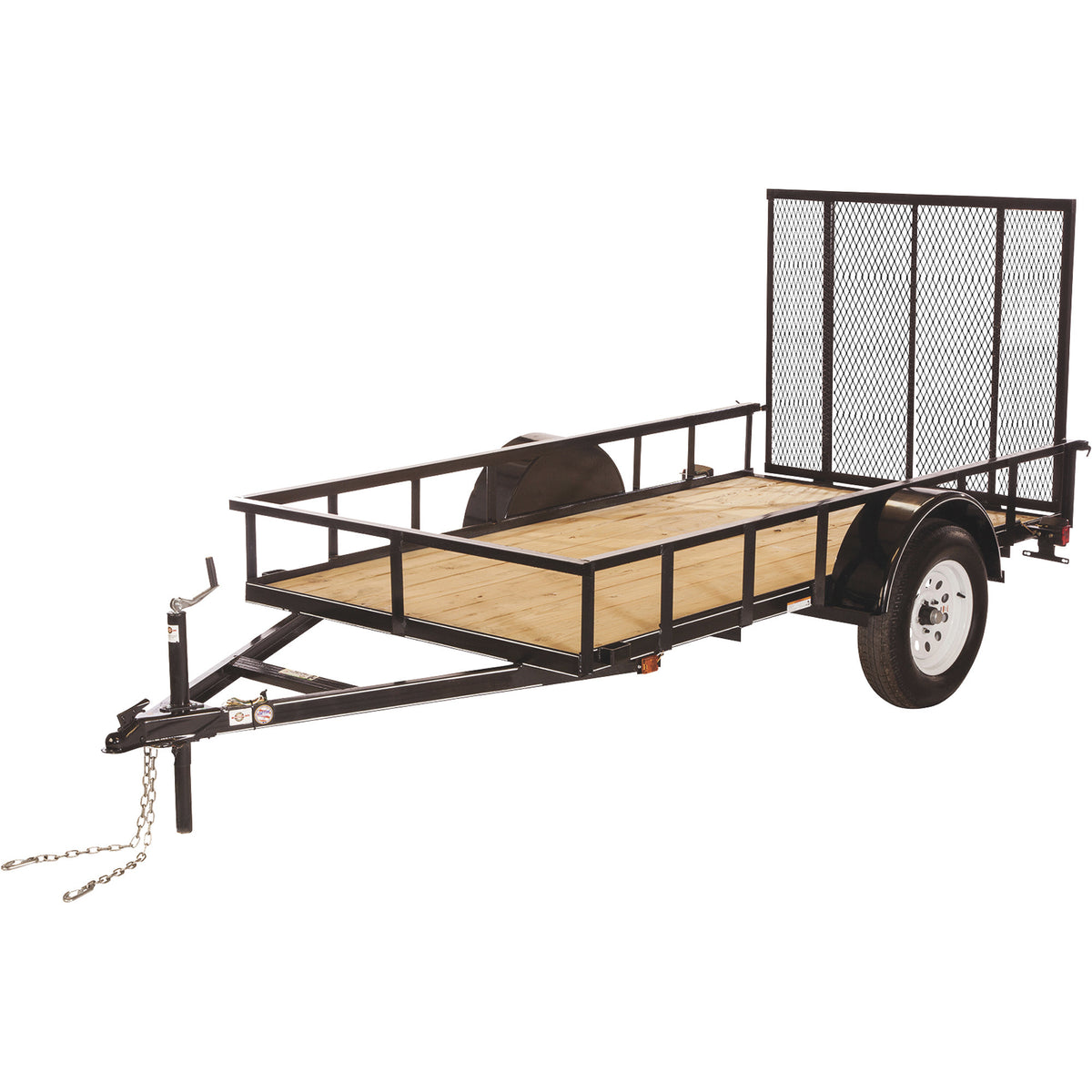 5 ft. x 8 ft. Wood Floor Utility Trailer with Ramp Gate S805