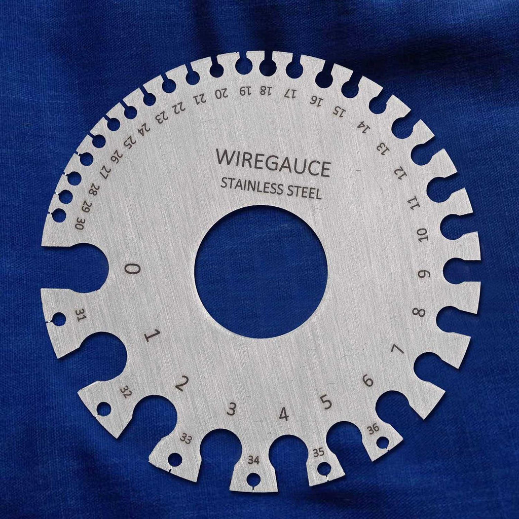 Metal Sheet Thickness Gauge & Dual-Sided Round Metal Sheet Gauge H515699