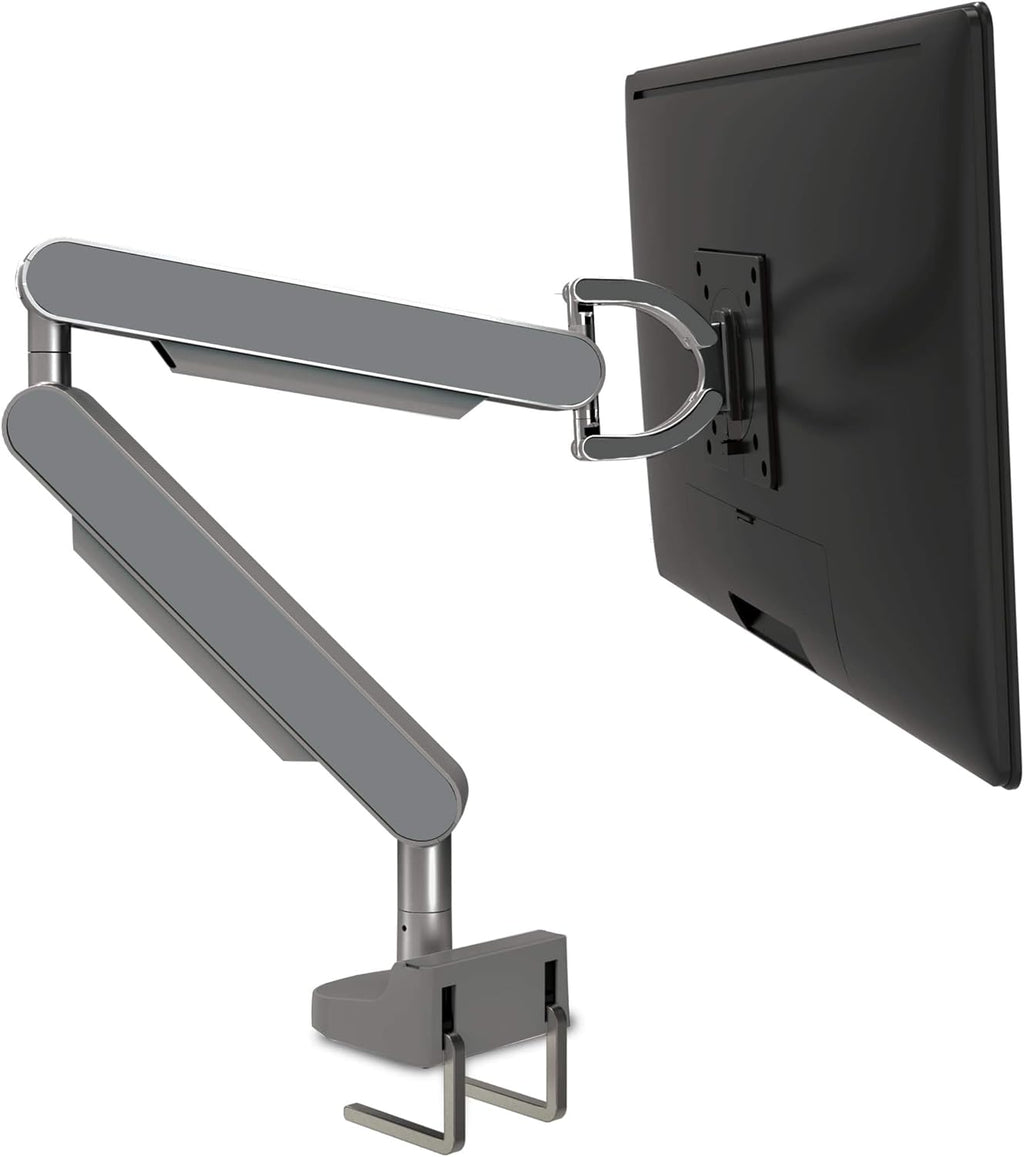 Desk Mounted Single Arm Monitor Stand for One Monitor Up to 38” 360 Degree Adjustable Monitor Mount Arm with Changeable Panels - 24.3 lb Capacity Pack of 2 G36155