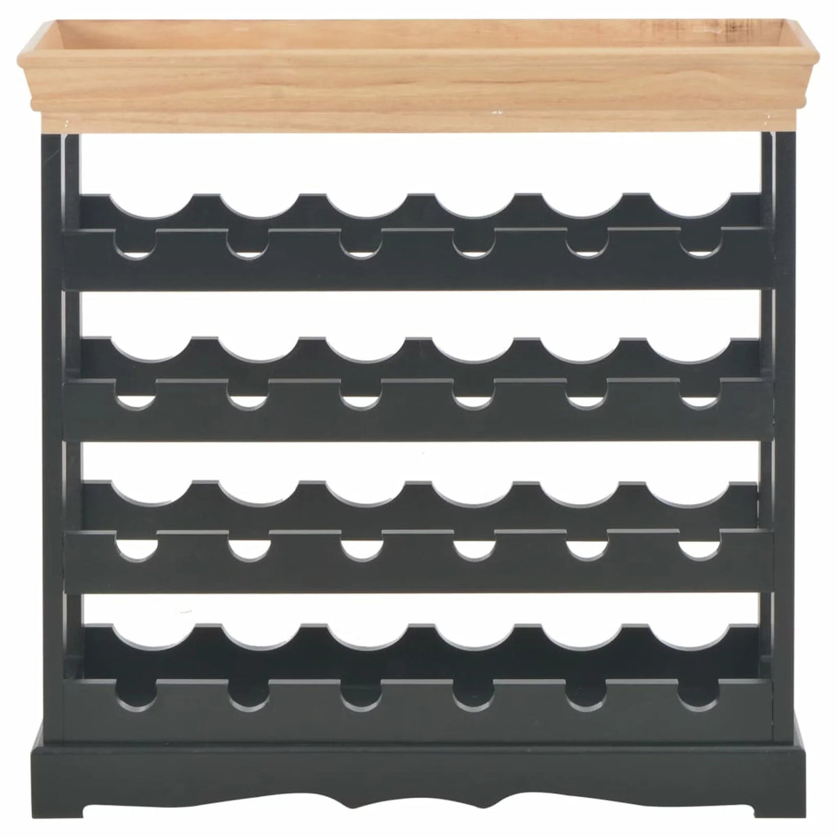 24 Bottles Wine Cabinet with Storage Shelves Black X598
