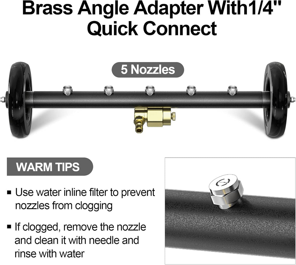 18 Inch Pressure Washer Water Broom with 3 Extension Wand A974933