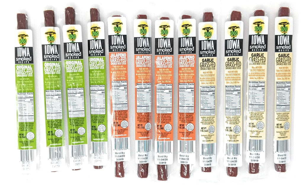 100% Grass-fed Beef Sticks, No Sugar, 144 Ct, 1-oz E767