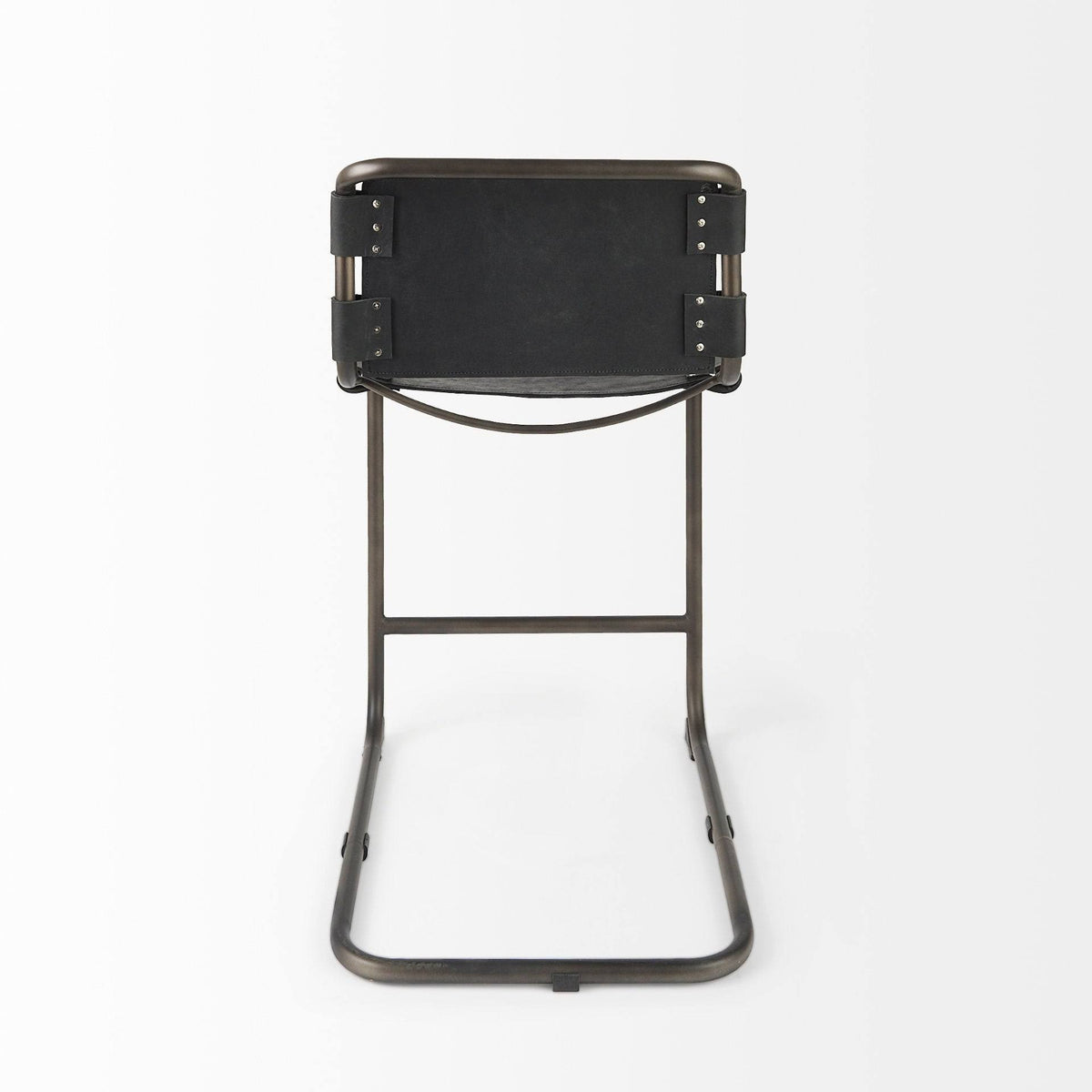 Black Leather Counter Stool Z477