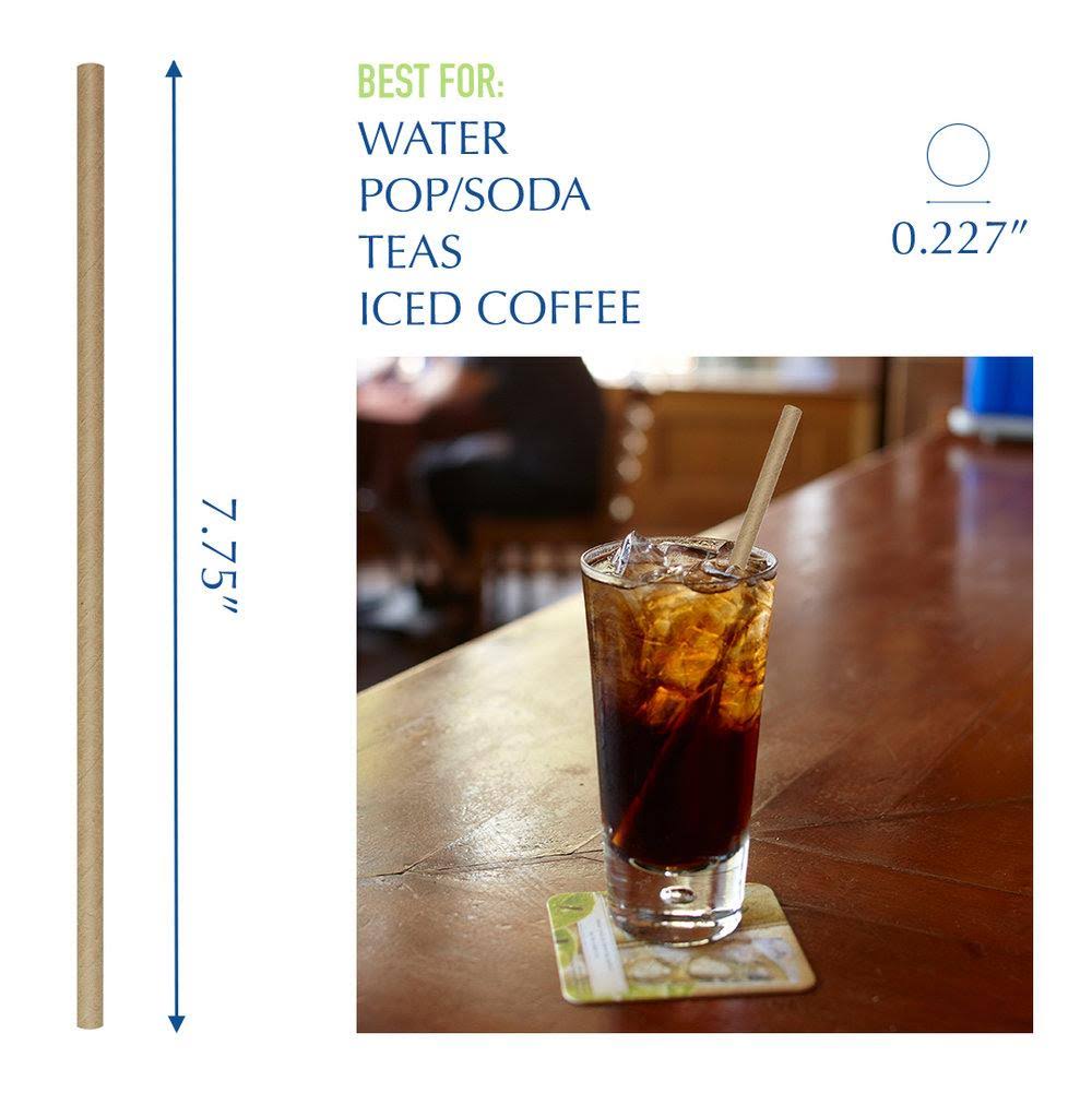 4800 Ct. Kraft Paper Straws A926