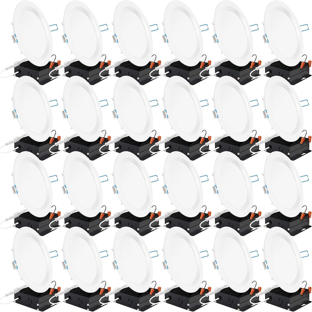 24 Pack 4 Inch Ultra Thin LED Recessed Ceiling Lights, 5000K Daylight, Dimmable 10W=60W, 650 LM A5466