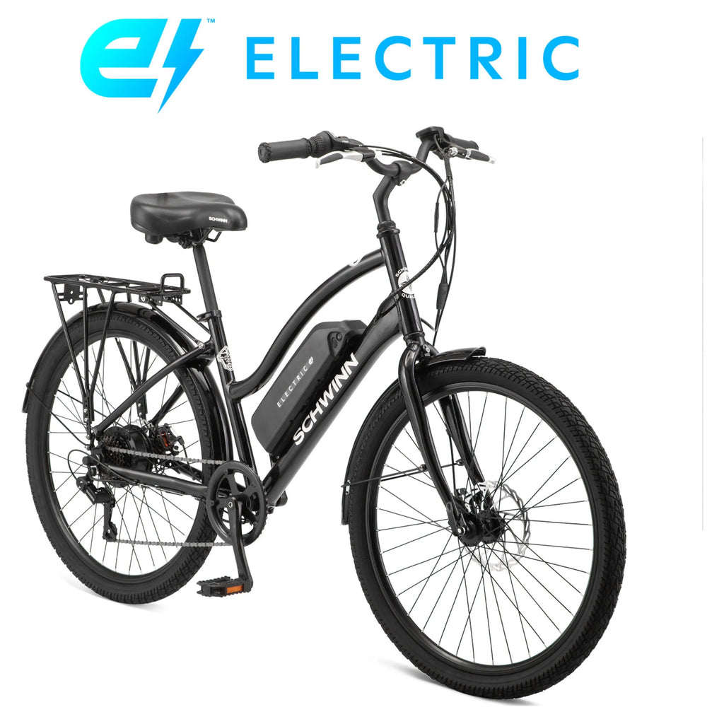 26 Low Step Cruiser Electric Bike 7 Speeds 250w Black U8036