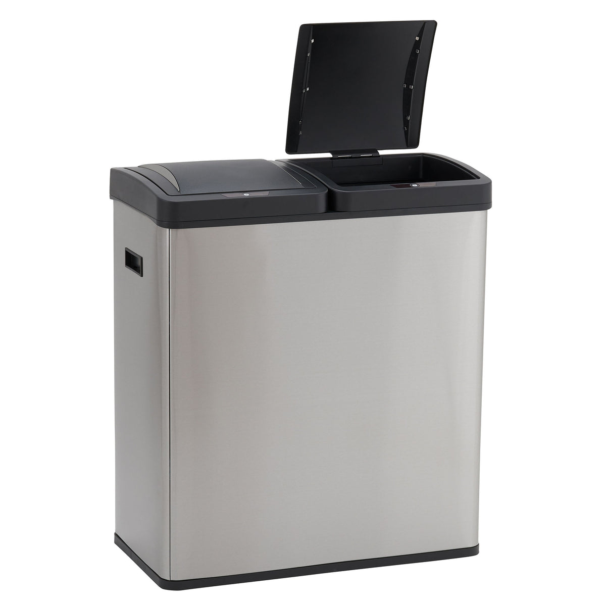 Stainless Steel Touchless Trash Can with Dual Compartments, 30 Liter / 8 Gallon A9363