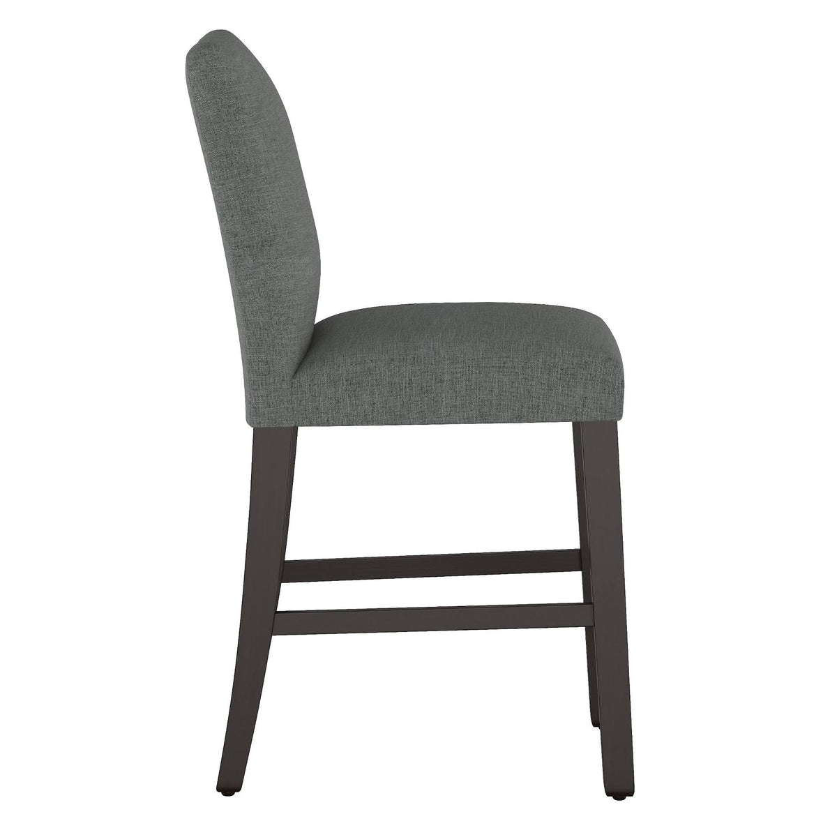Modern Counter Height Barstool Charcoal Linen C4283