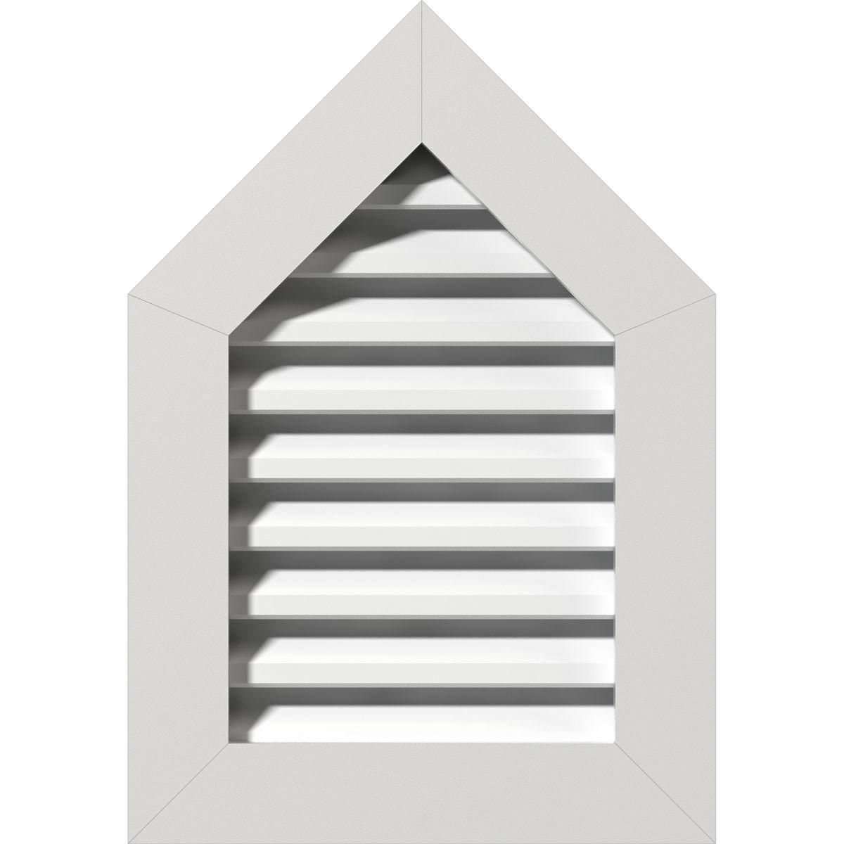 12 inch x 22 inch Peaked Top PVC Gable Vent Z734759