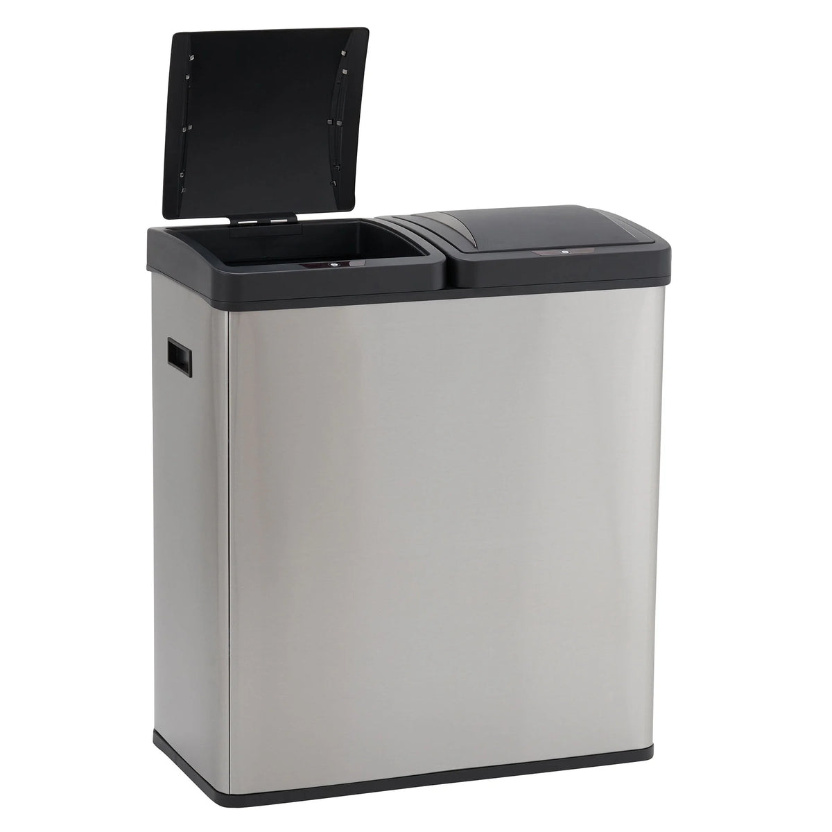 Stainless Steel Touchless Trash Can with Dual Compartments, 30 Liter / 8 Gallon A9363