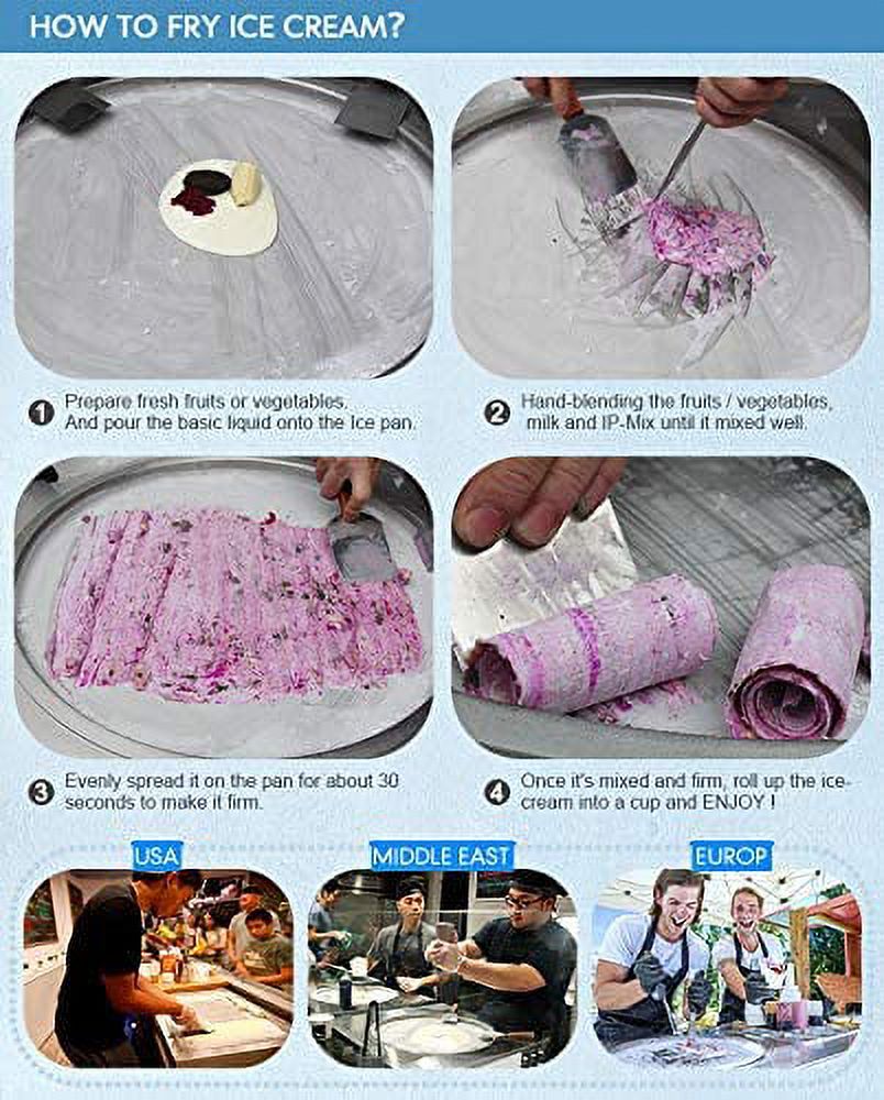 18'' Single Round Pan Fried Ice Cream Machine with 3 Tanks Q99780