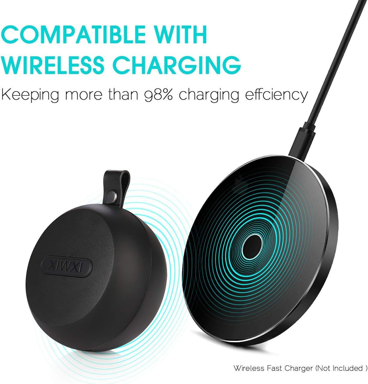 IP68 Waterproof Wireless Bluetooth 5.0 Earbuds with Wireless Charging Case, Pack of 2 U790775