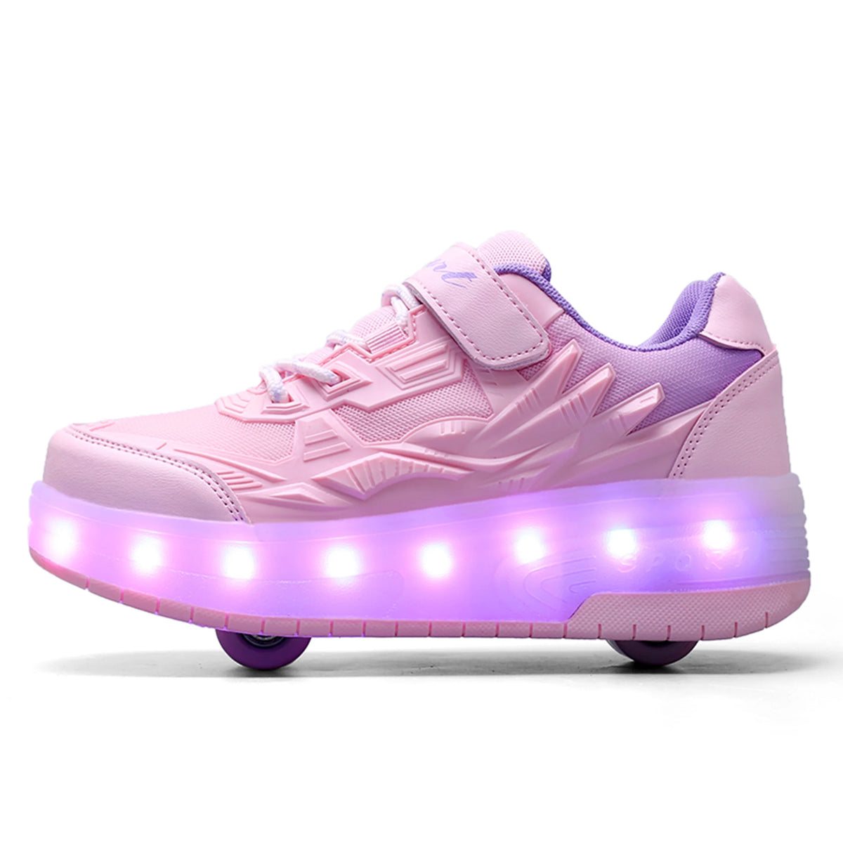 Child Teen Roller Skates Double Wheel Shoes Light Up LED shoe 12.5 size P339