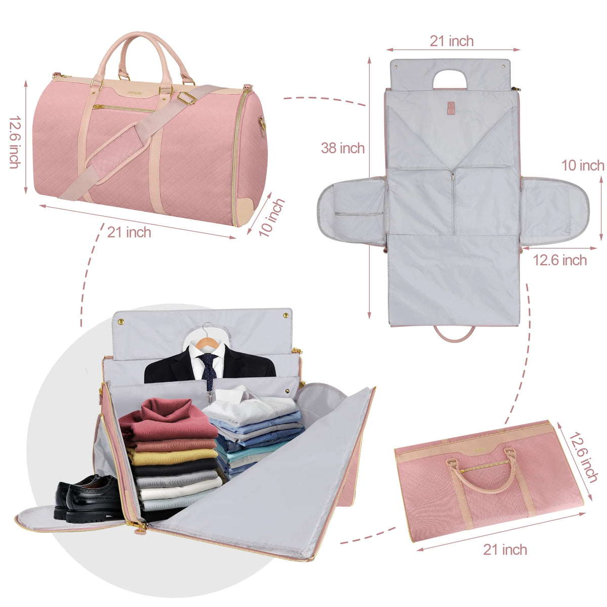 Convertible Garment Bag with Shoe Compartment L606793
