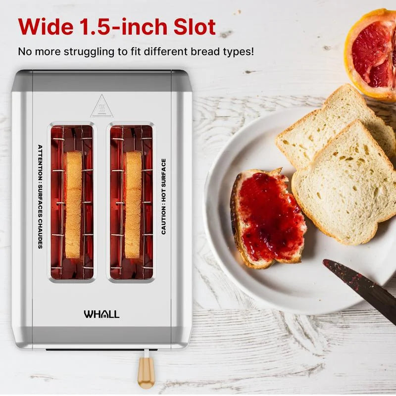2 Slice Stainless Steel Toaster with Extra Wide Slots R939