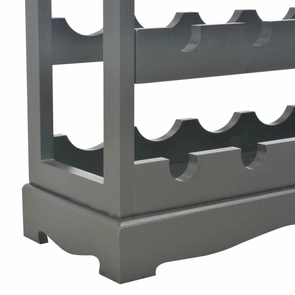 24 Bottles Wine Cabinet with Storage Shelves Black X598