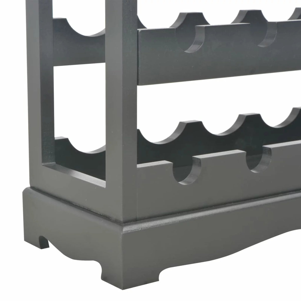 24 Bottles Wine Cabinet with Storage Shelves Black X598