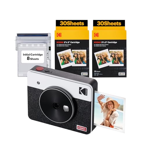 2-in-1 Instant Camera and Photo Printer with 60 Sheets Cartridge Q1670